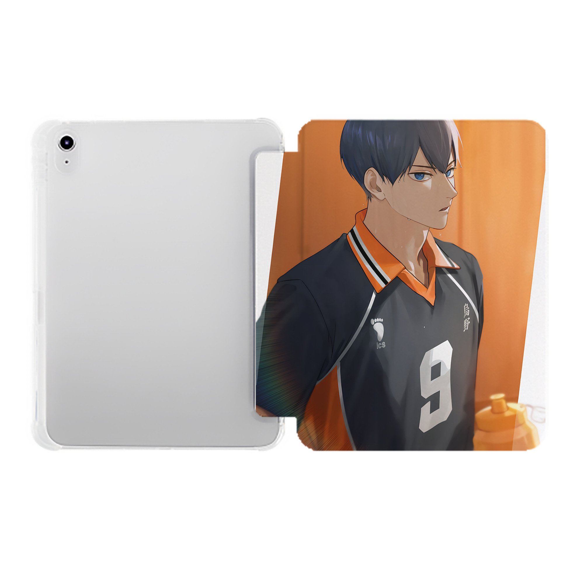 （画像用） ハイキュー!! Haikyu!! IPad ケース ペン収納付き 三つ折りスタンド PUレザー×シリコン 対応機種9.5/10.5/10.9インチ